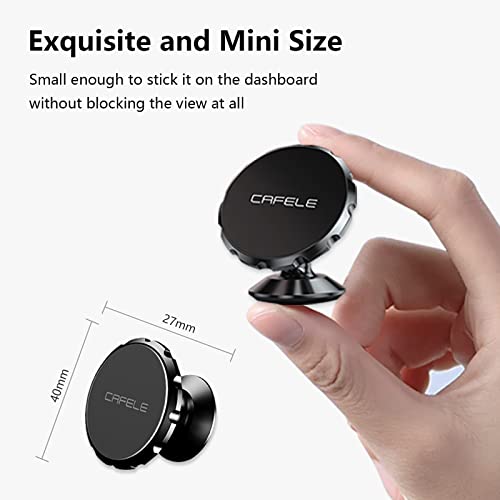 CAFELE Magnetic Phone Holder for Car [Aviation-Grade Alloy] Car Phone Holder Magnet Car Mount 360° Rotatable Universal Dashboard Phone Mount Stand Fit for iPhone Samsung Google Pixel Smartphones