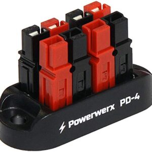 Powerwerx PD-4 Power Distribution Block Splitter with 4 Positions for 15/30/45A Anderson Power Powerpole Connectors