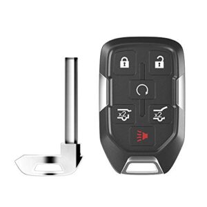 vofono self-programmable key fob compatible with 2015 2016 2017 2018 2019 2020 chevy suburban tahoe gmc yukon, chip included (hyq1aa, 13580802)