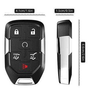 VOFONO Self-Programmable Key Fob Compatible with 2015 2016 2017 2018 2019 2020 Chevy Suburban Tahoe GMC Yukon, Chip Included (HYQ1AA, 13580802)