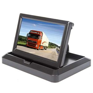 yasoca car truck vehicle small mini digital 5 inch monitor screen flip down folding foldable by hitcar