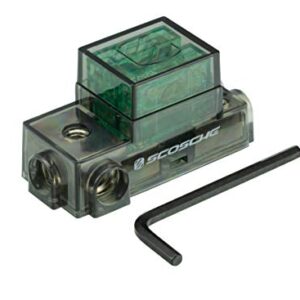 SCOSCHE PDM482A Maxi Fuse Distribution Block with Single 4 Gauge Input and Dual 8 Gauge Output