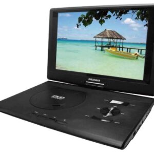 Sylvania 13.3-Inch Swivel Screen Portable DVD Player (SDVD1332) with USB/SD Card Reader