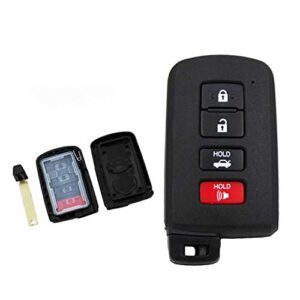 wfmj for toyota avalon camry corolla rav4 89904-06140 hyq14fba keyless entry 4 buttons remote key case shell fob