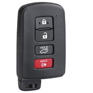 WFMJ for Toyota Avalon Camry Corolla RAV4 89904-06140 HYQ14FBA Keyless Entry 4 Buttons Remote Key Case Shell Fob