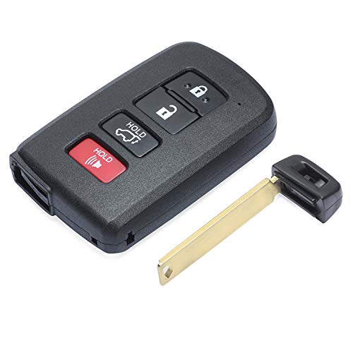 WFMJ for Toyota Avalon Camry Corolla RAV4 89904-06140 HYQ14FBA Keyless Entry 4 Buttons Remote Key Case Shell Fob