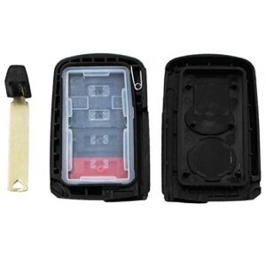 WFMJ for Toyota Avalon Camry Corolla RAV4 89904-06140 HYQ14FBA Keyless Entry 4 Buttons Remote Key Case Shell Fob