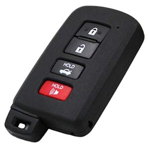 WFMJ for Toyota Avalon Camry Corolla RAV4 89904-06140 HYQ14FBA Keyless Entry 4 Buttons Remote Key Case Shell Fob
