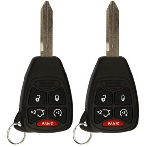 keylessoption keyless entry remote control uncut car key fob replacement for oht692427aa kobdt04a (pack of 2)