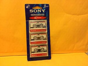 sony 3mc-60b microcassette – 3 pack