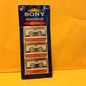 Sony 3MC-60B Microcassette - 3 Pack