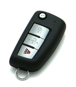 oem nissan rogue s 3-button flip key remote (fcc id: cwtwb1g767, p/n: h0561-4ba1a, h0561-4ba1b)