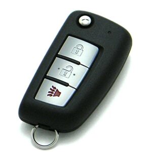 OEM Nissan Rogue S 3-Button Flip Key Remote (FCC ID: CWTWB1G767, P/N: H0561-4BA1A, H0561-4BA1B)