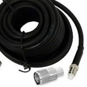 9 Ft Coax Cable for CB Amateur Ham 2 Way with Screw Off PL-259 End for Easy Routing in Tight Spots RG58