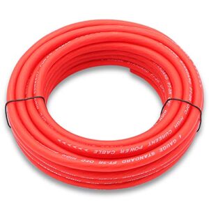 welugnal 4 gauge 26ft red power/ground wire true spec and soft touch cable for car amplifier automotive trailer harness wiring