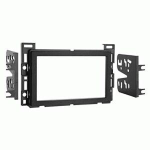 carxtc double din install car stereo dash kit for a aftermarket radio fits 2008-2012 chevy malibu trim bezel is painted matte black t