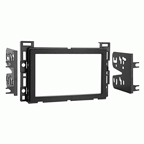 Carxtc Double Din Install Car Stereo Dash Kit for a Aftermarket Radio Fits 2008-2012 Chevy Malibu Trim Bezel is Painted Matte Black T