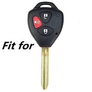 WFMJ Black Leather 3 Buttons Remote Key Chain Cover Case Fob For Toyota 4Runner Corolla Matrix RAV4 Venza Yaris Vibe Scion iQ tC xB xD