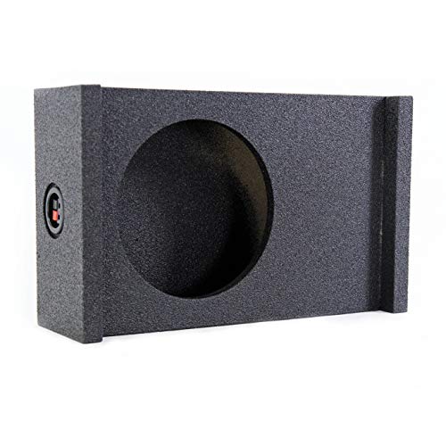 Q-Power Single 10-Inch Universal Downfire/Behind Seat Sub Box | QBSHALLOW10 DF