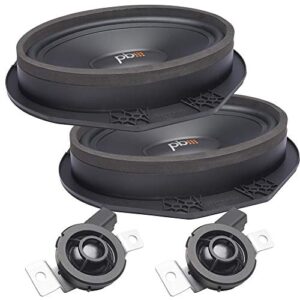 powerbass oe69c-fd 6×9 oem replacement component speakers for ford/lincoln