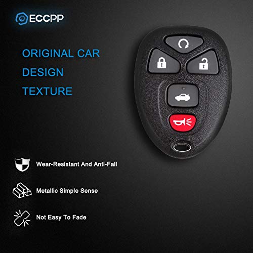 ECCPP 1X Replacement Uncut Keyless Entry Remote Control Car Key Fob (Shell Case) for Chevy Malibu/Cobalt for Buick LaCrosse/for Pontiac G5 G6 Grand Prix KOBGT04A