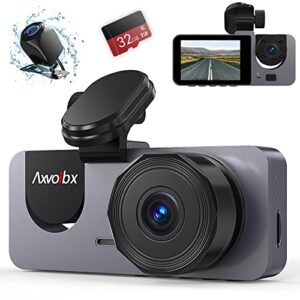 3 channel 1080p dash cam front and rear inside,32gb sd card included three way triple car camera,ir night vision dash camera for cars,loop recording, g-sensor, parking monitor for taxi
