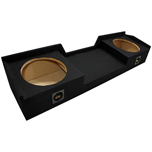 Compatible with Nissan Titan King or Crew Cab Truck 2004-2015 Dual 12" Subwoofer Sub Box Speaker Enclosure