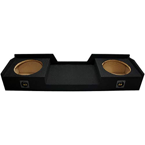 Compatible with Nissan Titan King or Crew Cab Truck 2004-2015 Dual 12" Subwoofer Sub Box Speaker Enclosure