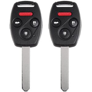 Key Fob OUCG8D-380H-A Mushan Replacement Ignition Car Key Keyless Entry Uncut for Honda 2003 2004 2005 2006 2007 Accord,2010 Element (2Pcs)