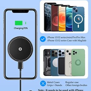 KOWUSU 15W Compatible for MagSafe Car Mount Charger, Magnetic Wireless Car Charger, Fast Charging Auto-Alignment Air Vent Phone Holder for iPhone 14/13/12/Pro/Max/Mini/MagSafe Case