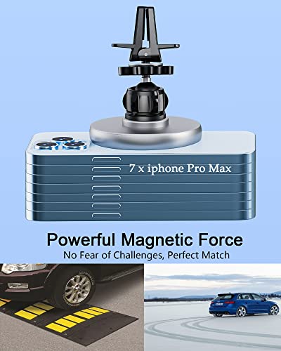 KOWUSU 15W Compatible for MagSafe Car Mount Charger, Magnetic Wireless Car Charger, Fast Charging Auto-Alignment Air Vent Phone Holder for iPhone 14/13/12/Pro/Max/Mini/MagSafe Case