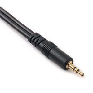 NANYI 3.5mm Male Stereo TRS to Two 6.35mm (1/4 inch) TS Female Stereo Breakout Cable, Y Splitter Adapter Cable 1FT / 0.3M