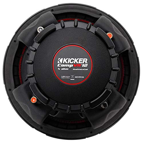 KICKER 2 12" 800 Watt CompVR 4 Ohm DVC Subs Car Power Subwoofers | 43CVR124