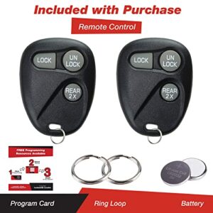 KeylessOption Keyless Entry Remote Control Car Key Fob Replacement for 16245100-29 (Pack of 2)