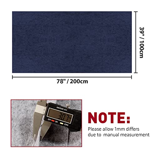 HOMCHEK 40" × 78" Navy Blue Underfelt Speaker Box Carpet Resists Stains Non-Woven Fabric Cover for Car Truck Speaker Sub Home Auto RV Boat Marine Interior Felt Carpet 21.12 Sqft.