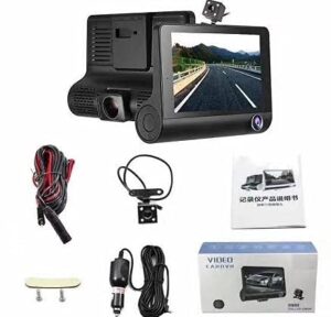 dash cam front/inside video recorder rear camera dual dash cam 4 inch reverse full screen driving recorder dvr /hd 1080p night vision with parking mode seamless recording