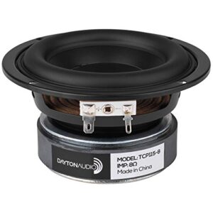 dayton audio tcp115-8 4″ treated paper cone midbass woofer 8 ohm