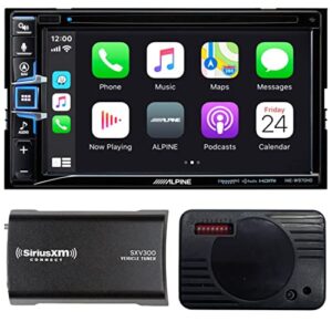 alpine ine-w970hd, 6.5″ gps / multimedia receiver compatible w/ apple carplay & android auto – includes steering wheel interface & sxv300v1 tuner bundle