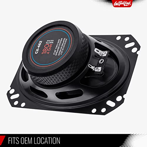 Install Link 4x6 Inch Car Speaker System, Two-Way