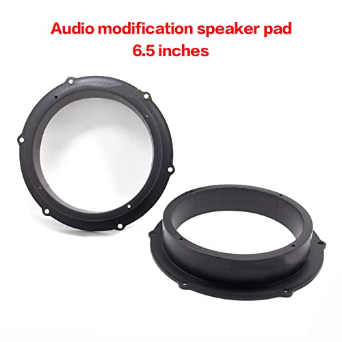 ihreesy Car Speaker Spacer Adapter,6.5 inch Car Stereo Door Speaker Adapter Mounting ABS Car Speaker Spacers Adapter for Car Loudspeakers Fit forPASSATB7, Phaeton&Shak&CC