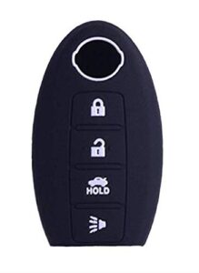 kawihen silicone keyless entry smart remote key fob cover compatible with for nissan 350z 370z altima armada gt-r leaf pathfinder rogue sentra maxima murano versa cwtwb1u840 285e3-3sg0d