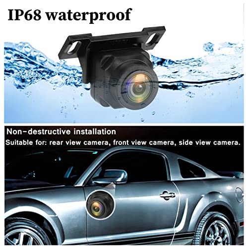 Backup View Camera IP67 Fully Sealed Glue Filling Waterproof, Night Vision Camera for Car, 130° Wide Angle Car Dash Cam, AHD Reverse Rear View Backup Camera for Cars Pickup Trucks SUVs RVs