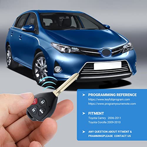 Pilida Keyless Entry Remote Replacement Key Fob Control Compatible with Toyota 4Runner Rav4 Yaris HYQ12BBY Not G