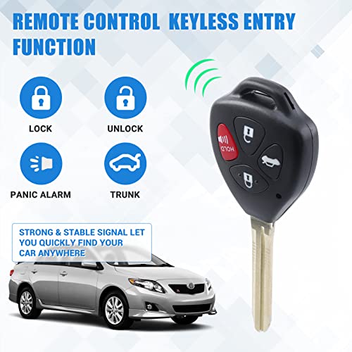 Pilida Keyless Entry Remote Replacement Key Fob Control Compatible with Toyota 4Runner Rav4 Yaris HYQ12BBY Not G