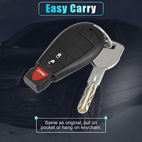 X AUTOHAUX Replacement Keyless Entry Remote Car Key Fob M3N5WY783X 433Mhz for Dodge Grand Caravan Challenger Charger Durango for Ram 3 Button with Door Key