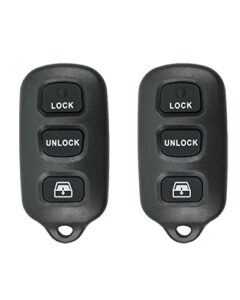 keyless entry remote control car key fob fit for toyota 4runner 1999 – 2009 toyota sequoia 2001-2007 replacement remote control 3 buttons car key fcc id hyq12bbx hyq12ban 2 pack