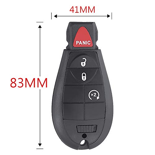 Keyless Entry Remote Car Key Fob Replacement for Dodge Ram GQ4-53T 2013 2014 2015 2016 2017