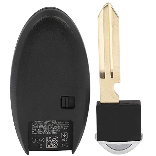 cciyu X 1 Remote UNCUT ignition key fob 4 Buttons Keyless Entry Remote Fob 433 MHZ 4A chips 17 18 for Nissan Rogue with FCC/OE S180144109 KR5S180144106 7812D-for S108106 285E3-6FL2B