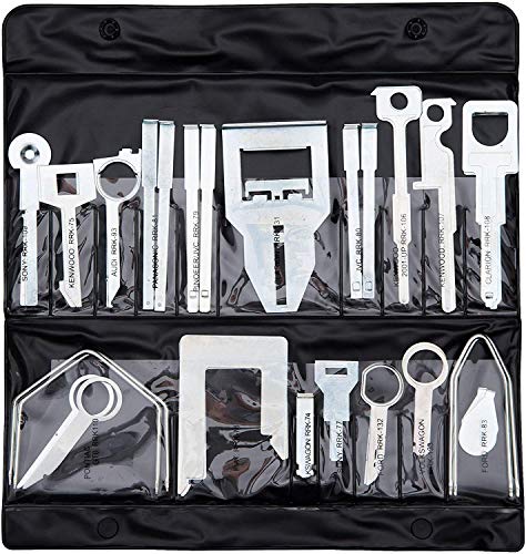 Keple 38 Pcs Car Radio Release Keys Set Vehicle Panel Stereo Removal Trim Tool Kit Compatible with Audio GPS CD Player Radio Head Unit Navigation Installation Disassembly Tools | Pack of 38