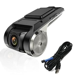 usb dvr dashcam for android radio – fiegromech fhd dash camera for car stereo driving recorder, g-sensor, adas, color night vision